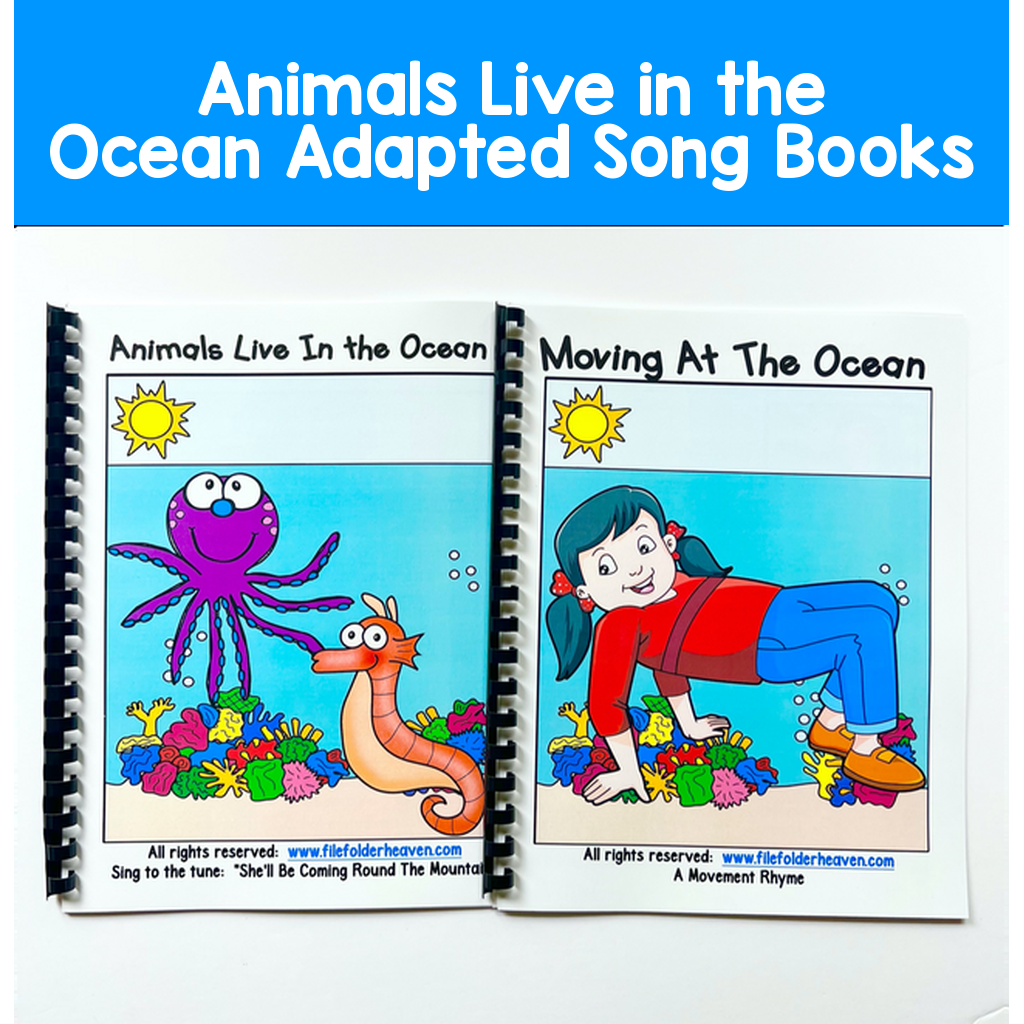 "Animals Live in the Ocean" Adapted Song Books