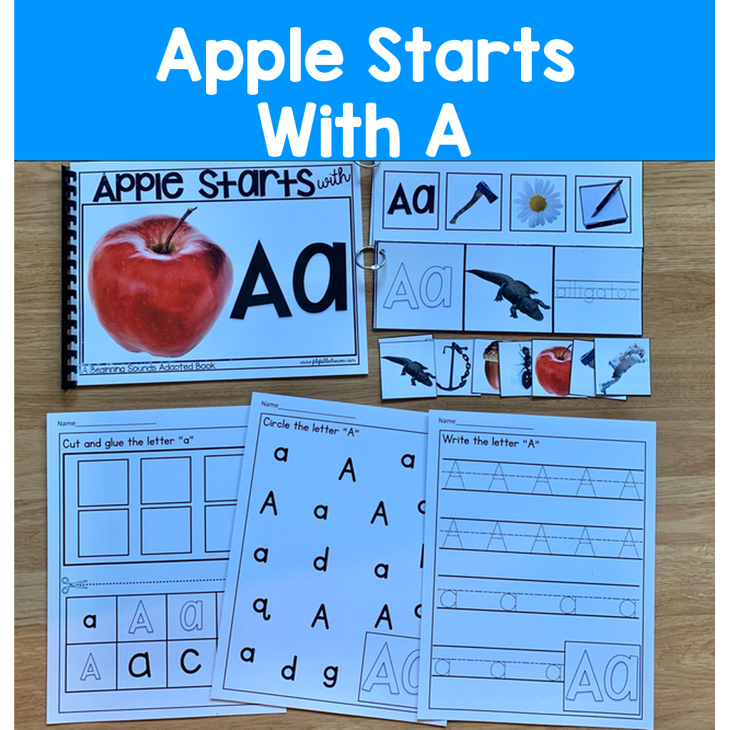 "Apple Starts With A" (Beginning Sounds Book and Activities)