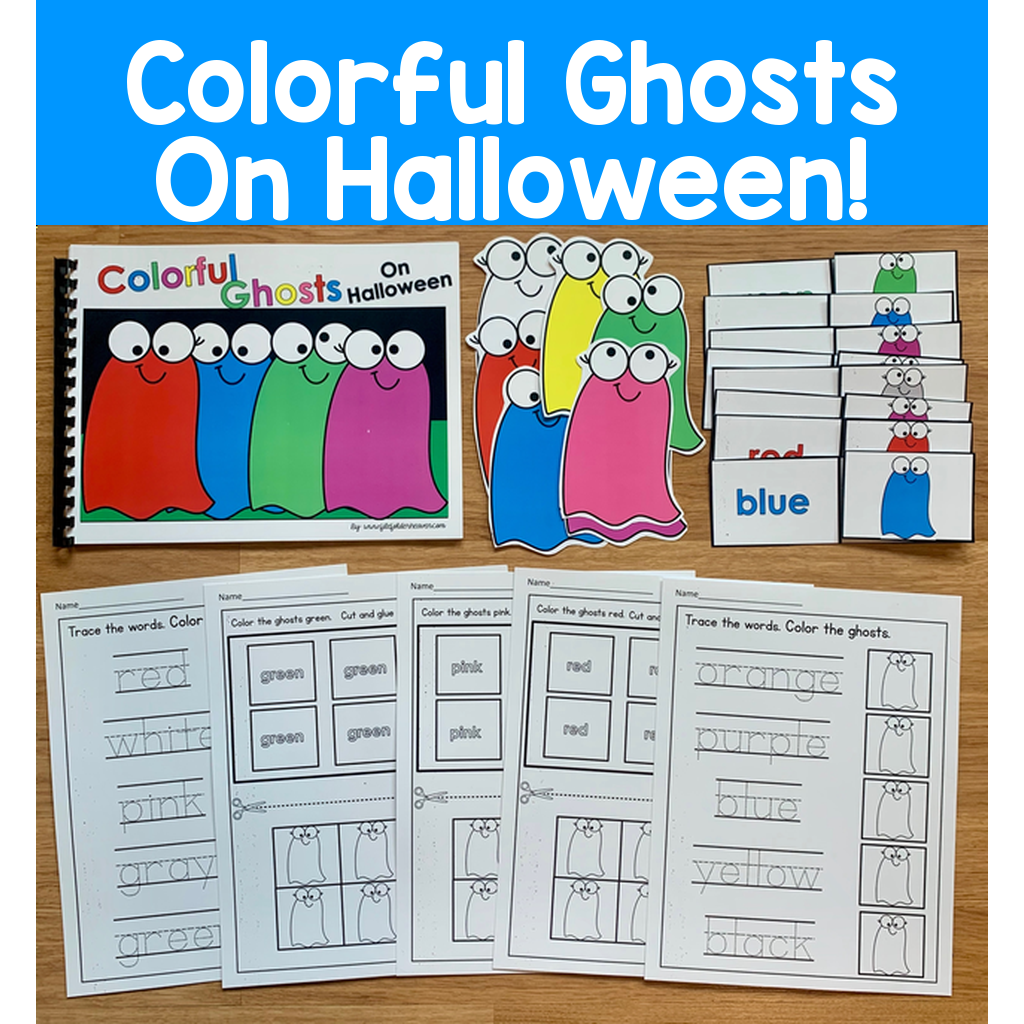 "Colorful Ghosts On Halloween!"