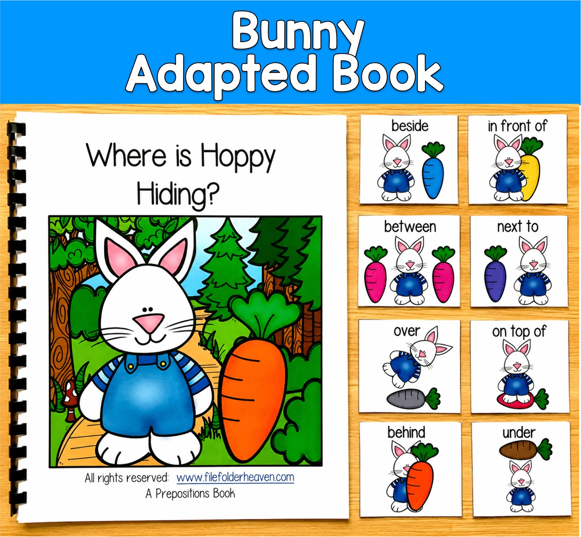"Where is Hoppy Hiding?" Bunny Adapted Book