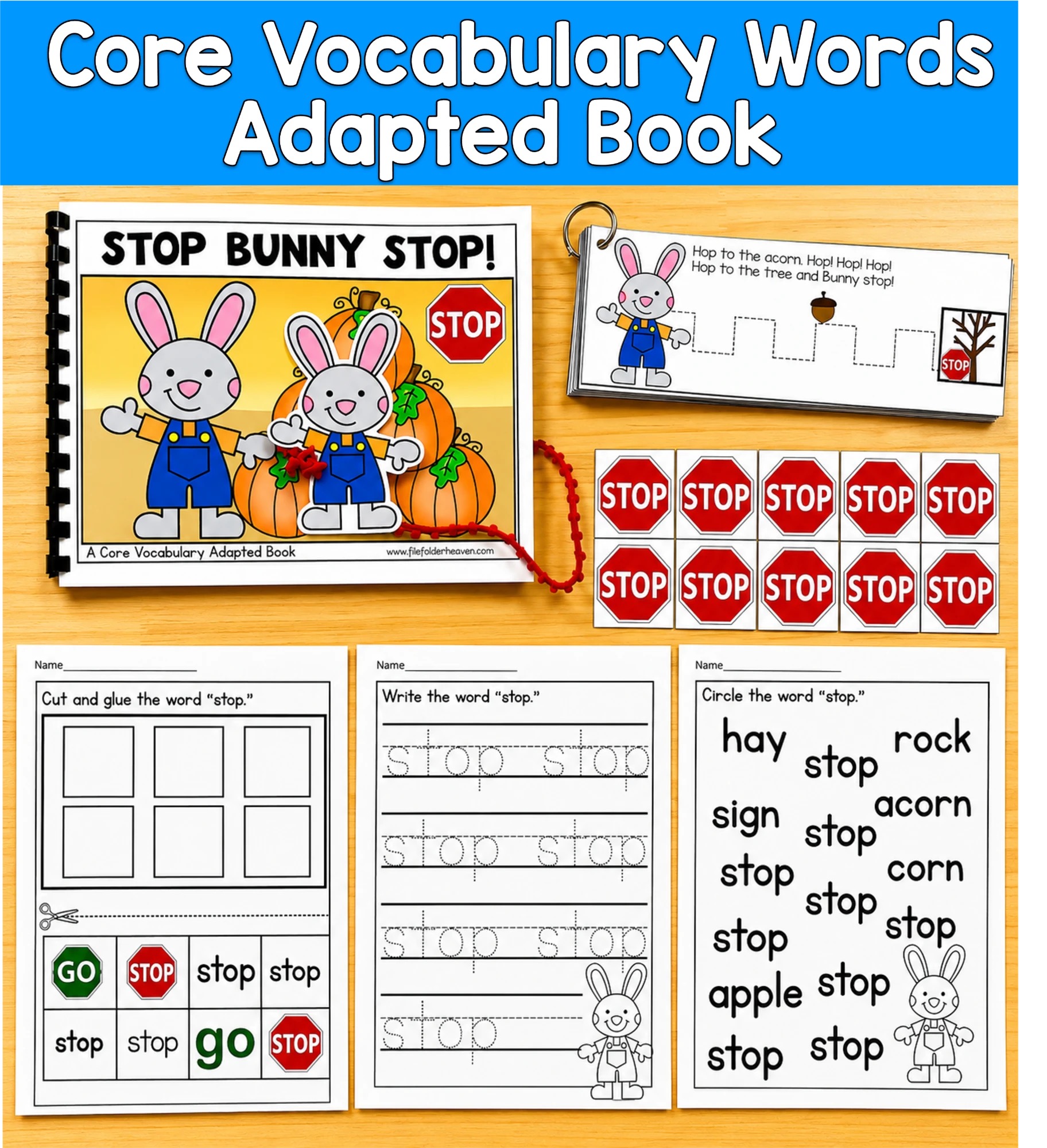 "Stop Bunny Stop!" (Working With Core Vocabulary)