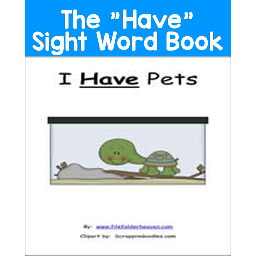The "Have" Sight Word Adapted Book