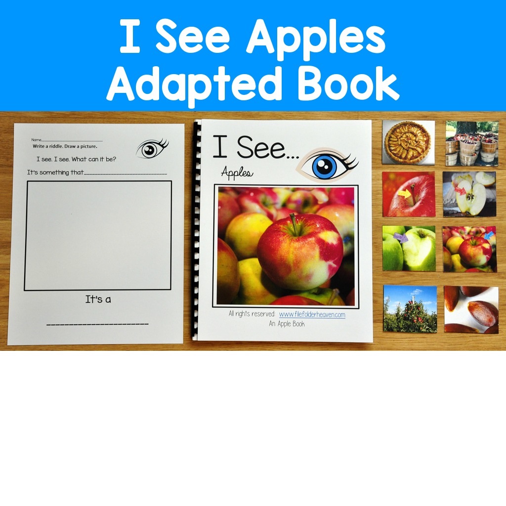 "I See" Apples Adapted Book (w/Real Photos)