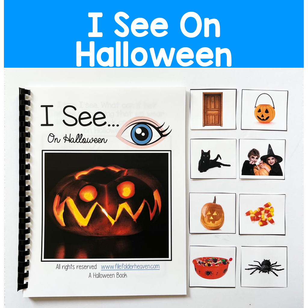 "I See" On Halloween Adapted Book (w/Real Photos)