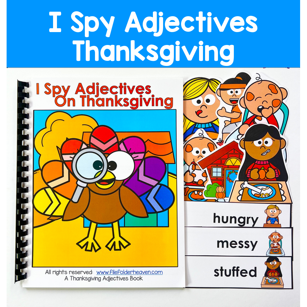 Thanksgiving Adapted Book: I Spy Thanksgiving Adjectives