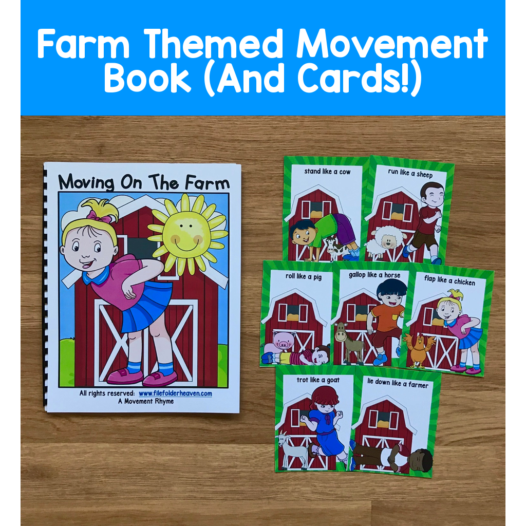 Farm Themed Movement Book (And Cards!)
