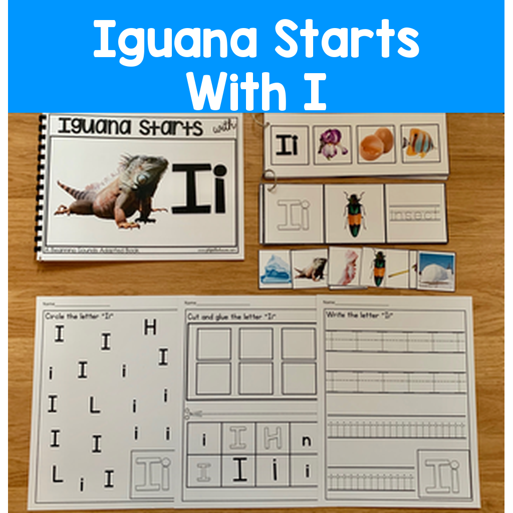 "Iguana Starts With I" (Beginning Sounds Book And Activities)