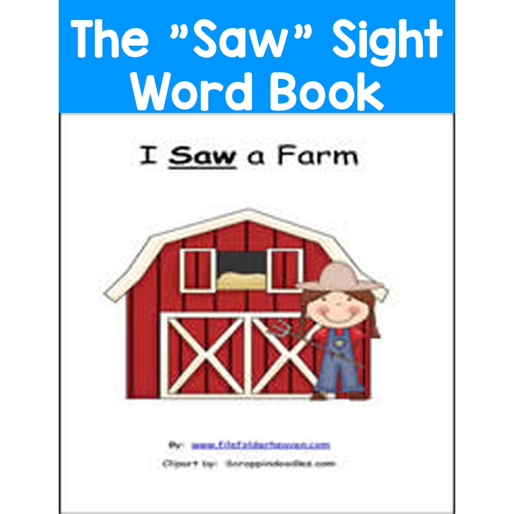 The "Saw" Sight Word Adapted Book