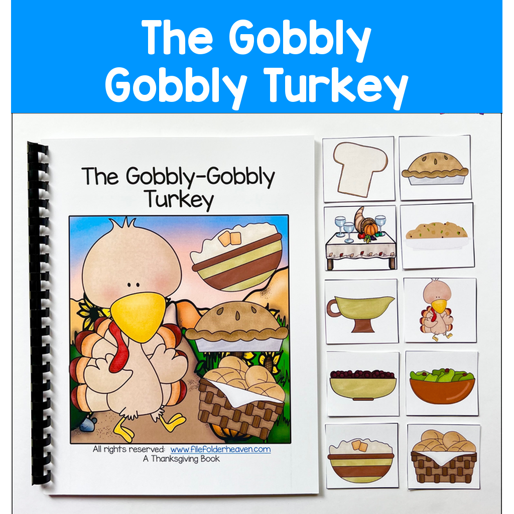 The Gobbly Gobbly Turkey Adapted Book and Vocabulary Activities