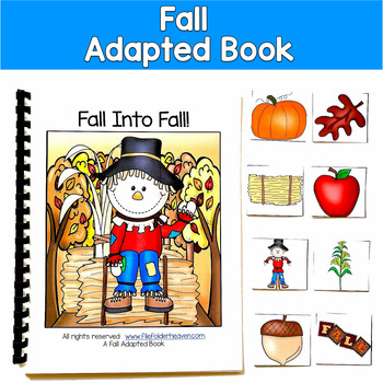 Fall Adapted Book | Vocabulary Sequencing Sorting | SLP SPED Autism PreK