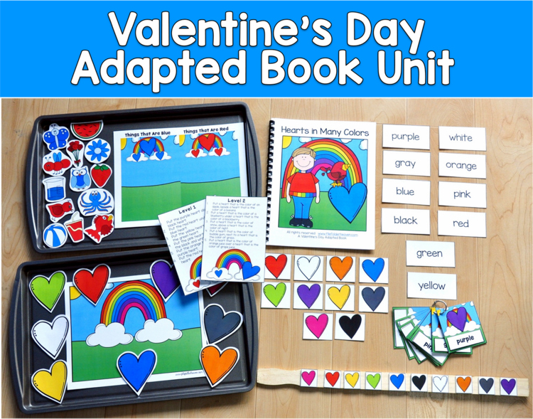 Valentine's Day Adapted Book Unit | Rhyming Words | SLP SPED Autism PreK