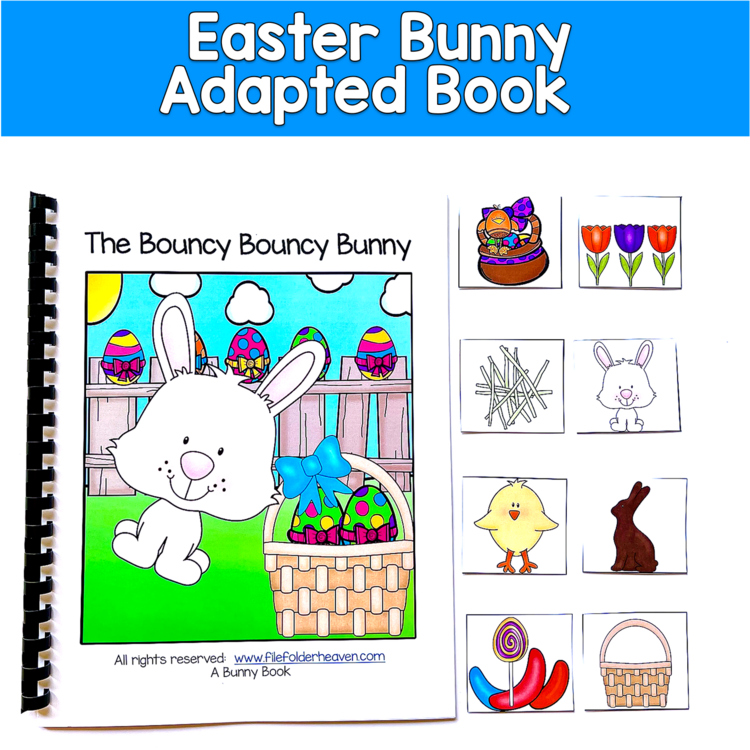 Easter Bunny Adapted Book | Spring Vocabulary Sequencing Sorting | SLP SPED