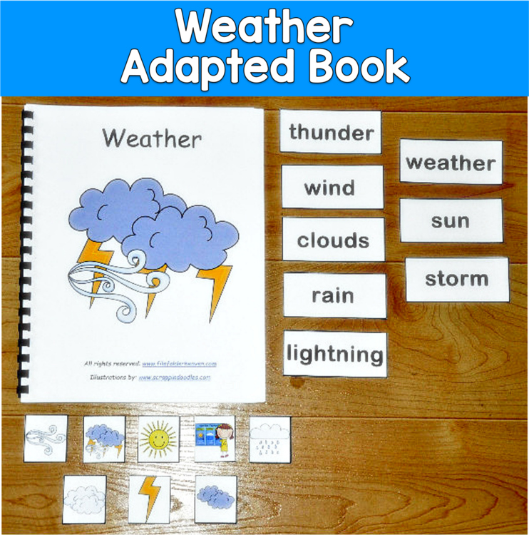 Weather Adapted Book | Vocabulary Science | SLP SPED Autism PreK Early Learners