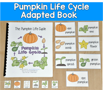 Pumpkin Life Cycle Adapted Book | PreK SLP SPED Autism