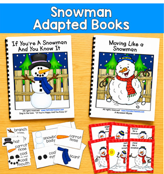 Snowman Adapted Song Book & Movement Book | Music Gross Motor | OT SLP SPED