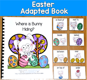 Easter Adapted Book | Prepositions Positional Words Colors | SLP SPED Autism