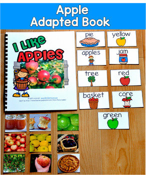 Apple Adapted Book with Real Photos | I Like Apples | SLP SPED Autism