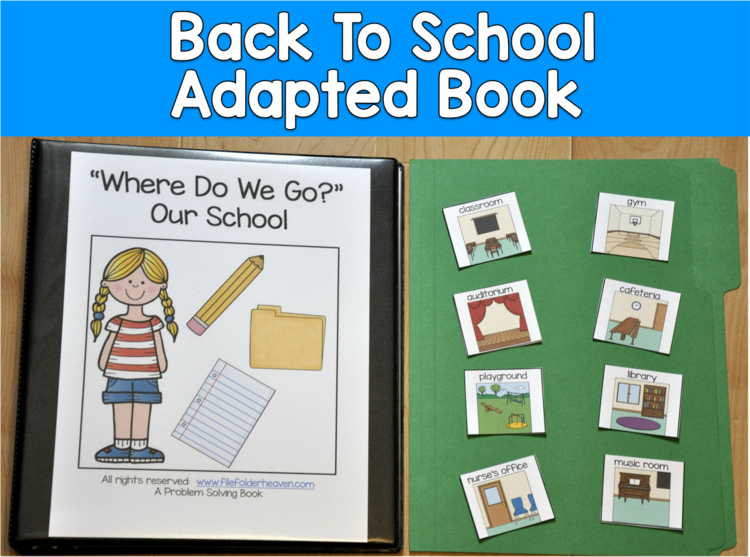 Back to School Adapted Book | Where Questions Problem Solving | SLP SPED Autism