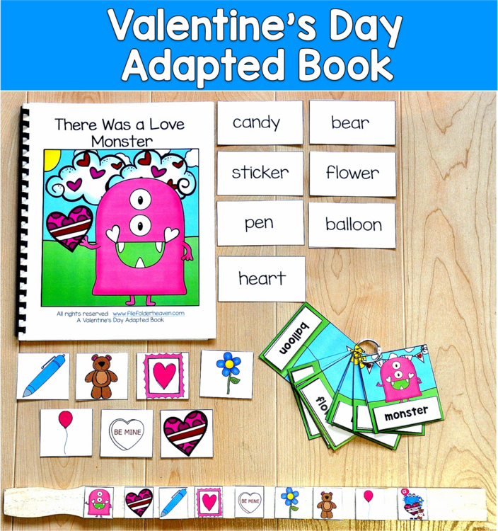 Valentine's Adapted Book | Vocabulary Sequencing WH Questions | SLP SPED Autism