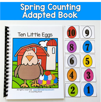 Spring Counting Adapted Book: Ten Little Eggs | Numbers Sequencing | Pre-K SPED