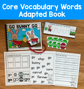 Core Vocabulary Adapted Book: "Go Bunny Go!" Core Word Go