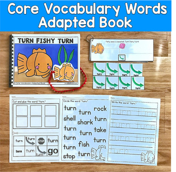 Core Vocabulary Adapted Book: "Turn Fishy Turn" Core Word Turn