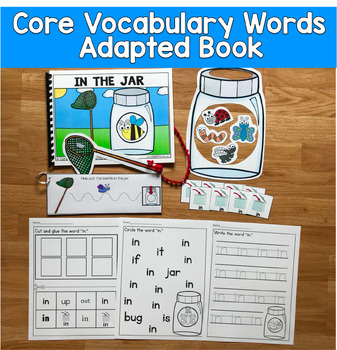 Core Vocabulary Adapted Book: "In The Jar" Core Word In