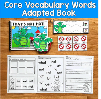 Core Vocabulary Adapted Book: "That's Not Hot!" Core Word Not
