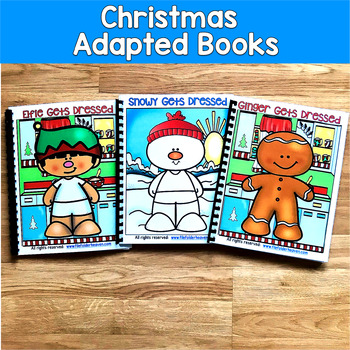 Christmas Adapted Books | Get Dressed Life Skills Colors | SLP SPED Autism OT