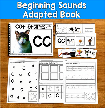 Beginning Sounds Adapted Book | Letter C Activities | SLP SPED Autism PreK K