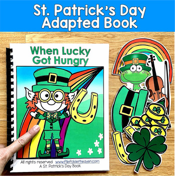 St Patrick's Day Adapted Book | Leprechaun Sequencing WH Questions | SLP SPED