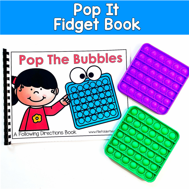 Following Directions Pop It Fidget Book | Basic Concepts | SLP SPED Autism