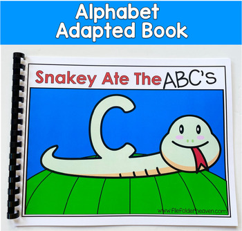 Alphabet Adapted Book | Letter Recognition Beginning Sounds | SLP SPED Autism
