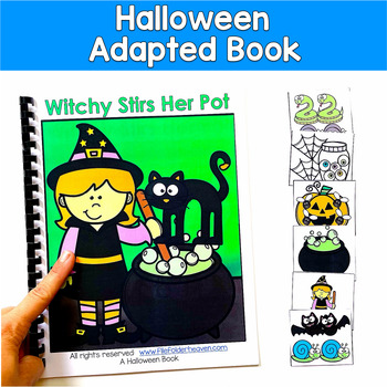 Halloween Adapted Book | Core Word Why Vocabulary Sequencing | SLP SPED Autism