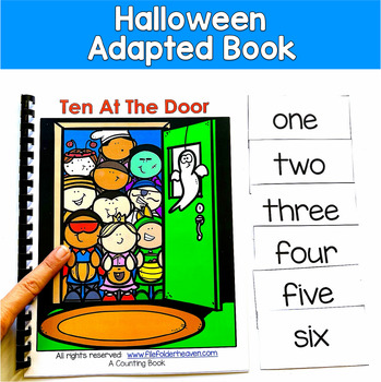 Halloween Counting Adapted Book | Numbers 1-10 Core Word More | SLP SPED Autism