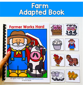 Farm Adapted Book & Activities | Core Word WHY | Farmer Works Hard