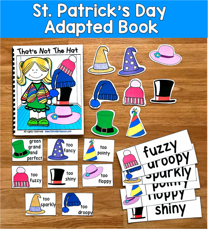 St Patrick's Day Adapted Book | Adjectives WH Questions | SLP SPED Autism PreK