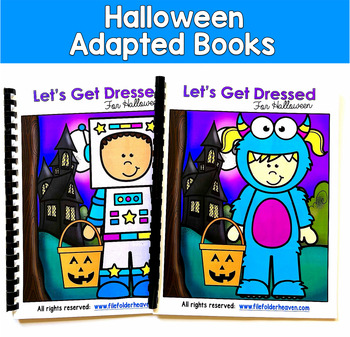 Halloween Adapted Books | Costume Vocabulary Matching | SLP SPED Autism PreK
