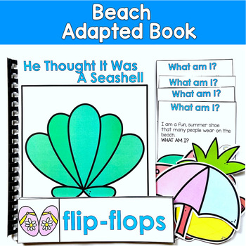 Summer Adapted Book & Making Inferences | He Thought It Was a Seashell