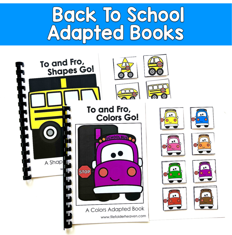 Back to School Shapes Colors Adapted Books | PreK SLP SPED Autism