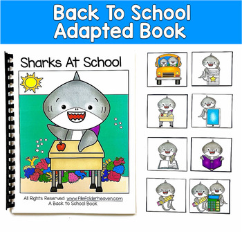 Back to School Adapted Book | Sharks at School Routines | SLP SPED Autism PreK K