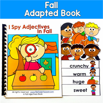 Fall Adjectives & Synonyms Adapted Book | I Spy Inferencing | SLP SPED Autism