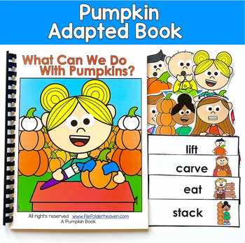 Pumpkin Adapted Book | Core Words Verbs Inferencing Wh Questions | SLP SPED AAC