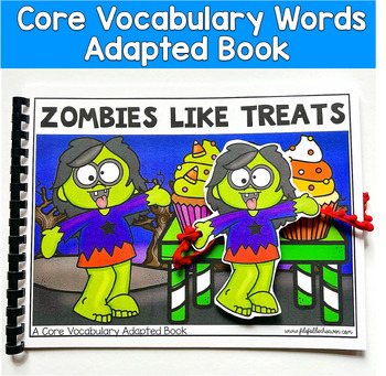 Core Words Adapted Book: "Zombies Like Treats" Core Word Like