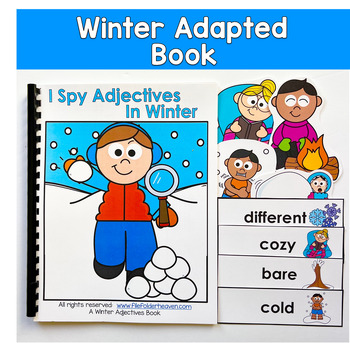 Winter Adapted Book With Fun Riddle Format For Special Education (Adjectives)