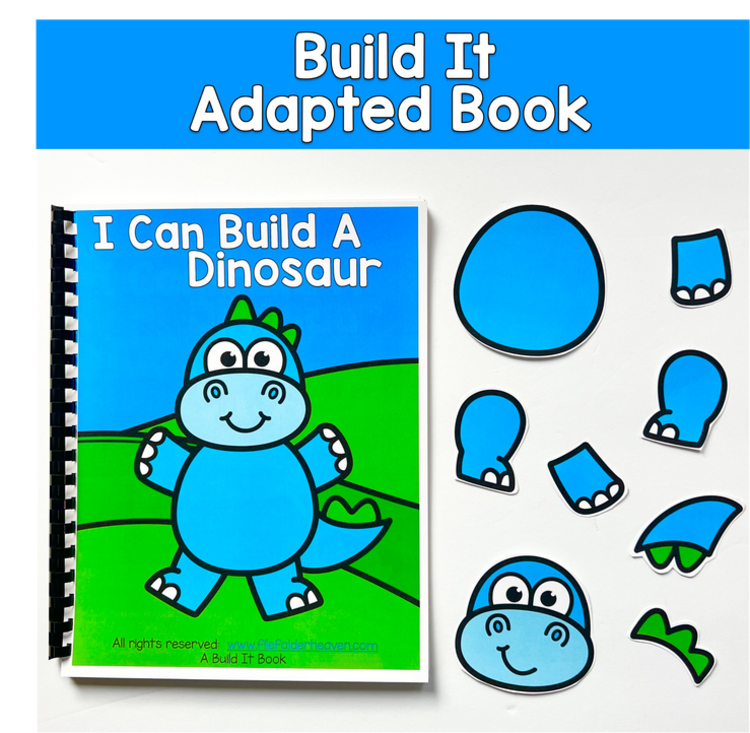 Build It Adapted Book For Following Directions: I Can Build A Dinosaur