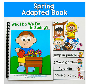 Spring Adapted Book | Action Words Verbs | What Do We Do in Spring?
