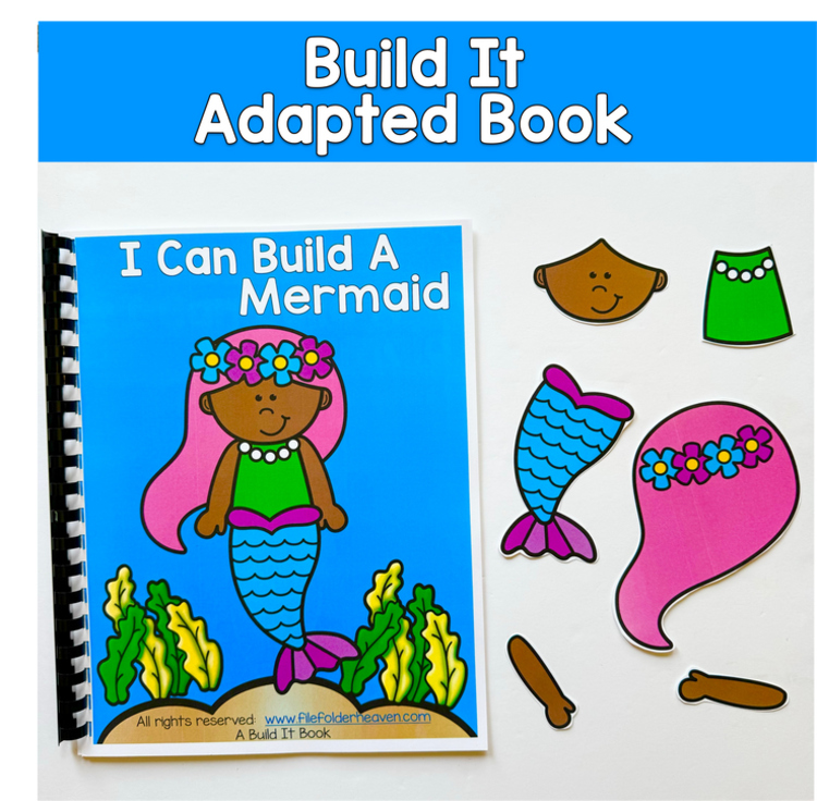 Build It Adapted Book For Following Directions: I Can Build A Mermaid