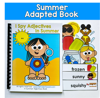 Summer Adjectives Adapted Book | I Spy Adjectives in Summer