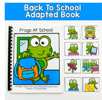 Back to School Adapted Book | Frogs at School | Special Education
